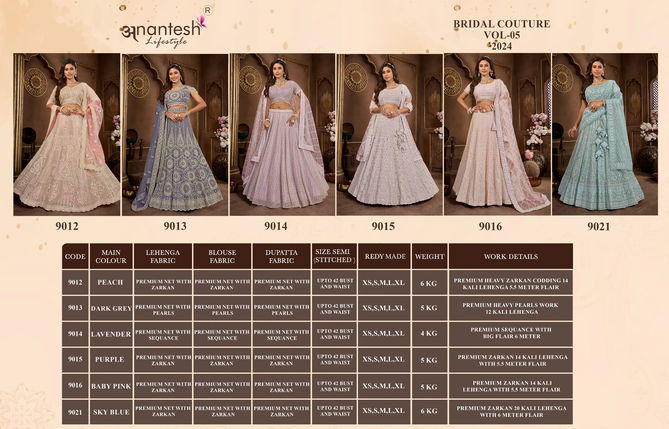 Bridal Couture Vol 5 By Anantesh Lehenga Choli Wholesale In India